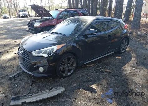 2014 Hyundai Veloster Turbo W/Black from USA, damaged, VIN KMHTC6AE4EU199602